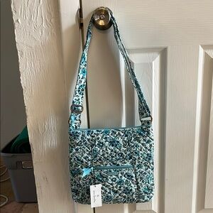 NWT Vera Bradley Floral Blue Shoulder Bag